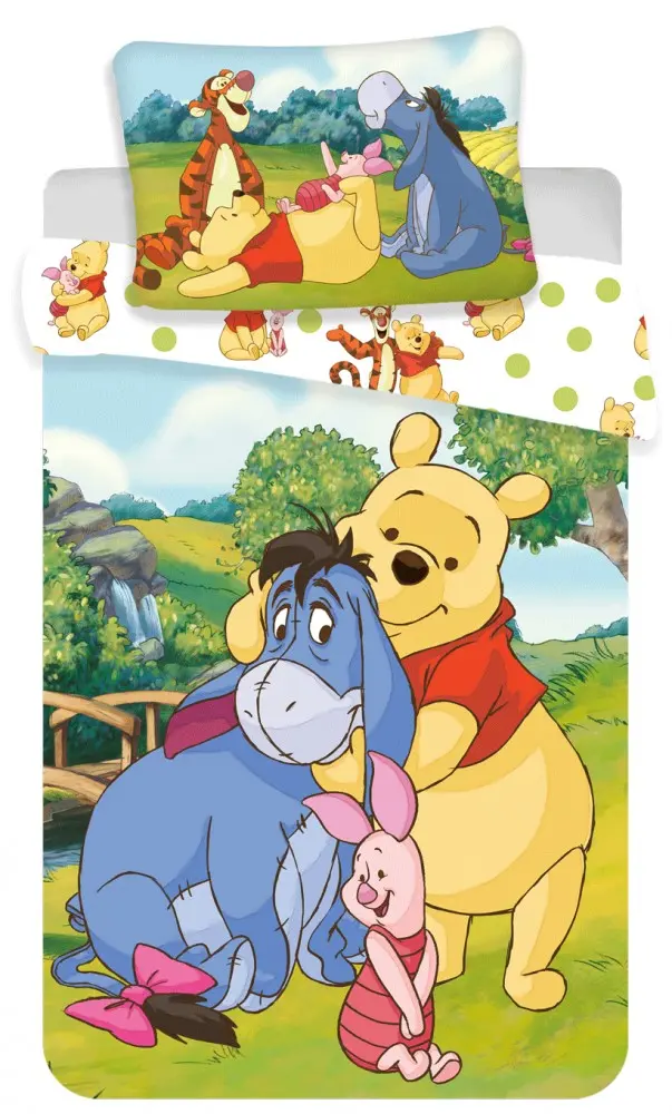 Disney Kubuś Puchatek dla dzieci poszwa na kołdrę zestaw 100x135 cm, 40x60 cm zdjęcie produktu