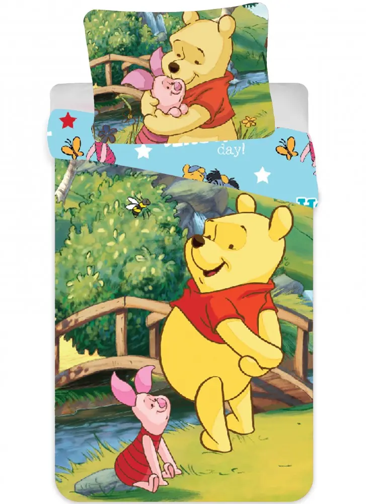 Disney Winnie the Pooh Dziecięca Poszwa na kołdrę 90x140cm, Poszewka na poduszkę 40x55 cm zdjęcie produktu