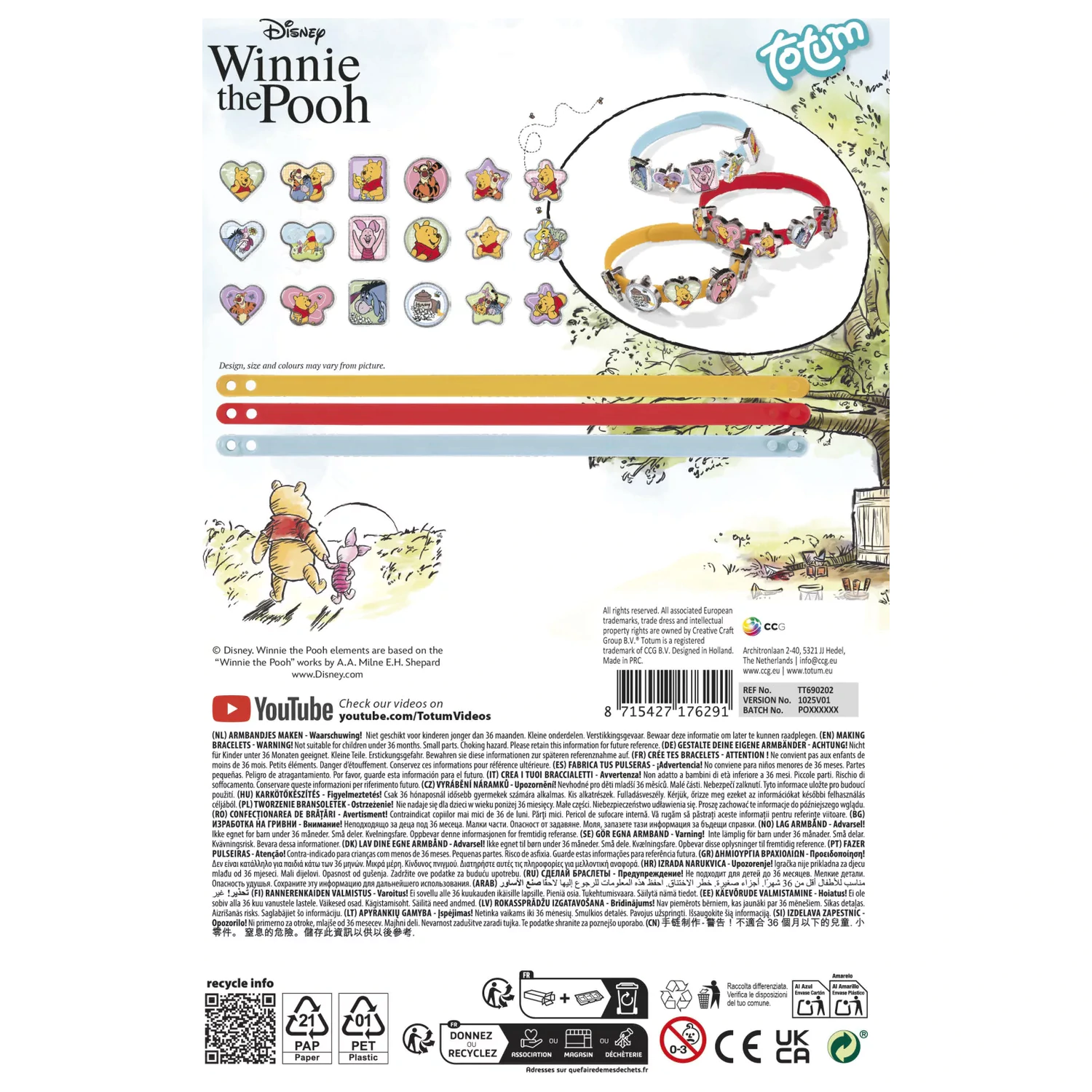 Disney Winnie the Pooh Zestaw do robienia bransoletek Happy zdjęcie produktu