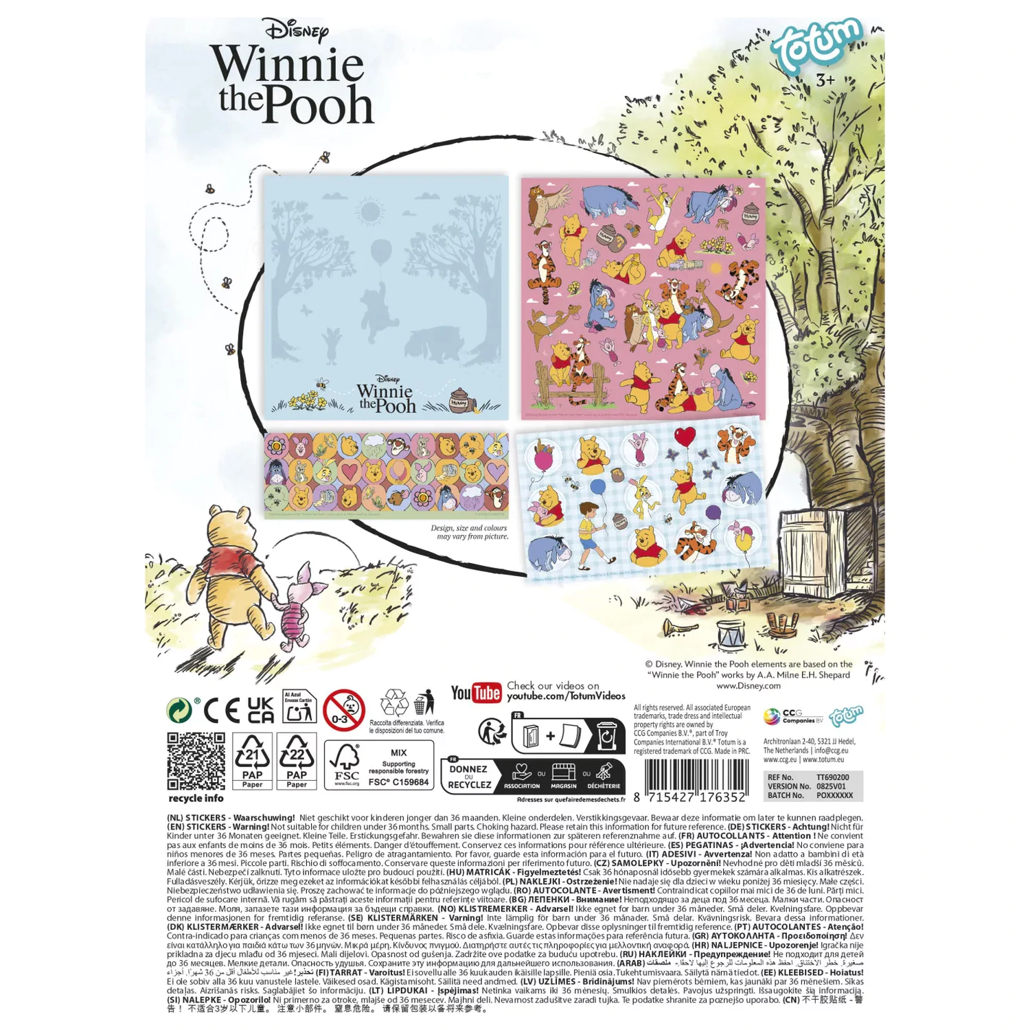 Disney Winnie the Pooh Zestaw Wesołych Naklejek zdjęcie produktu