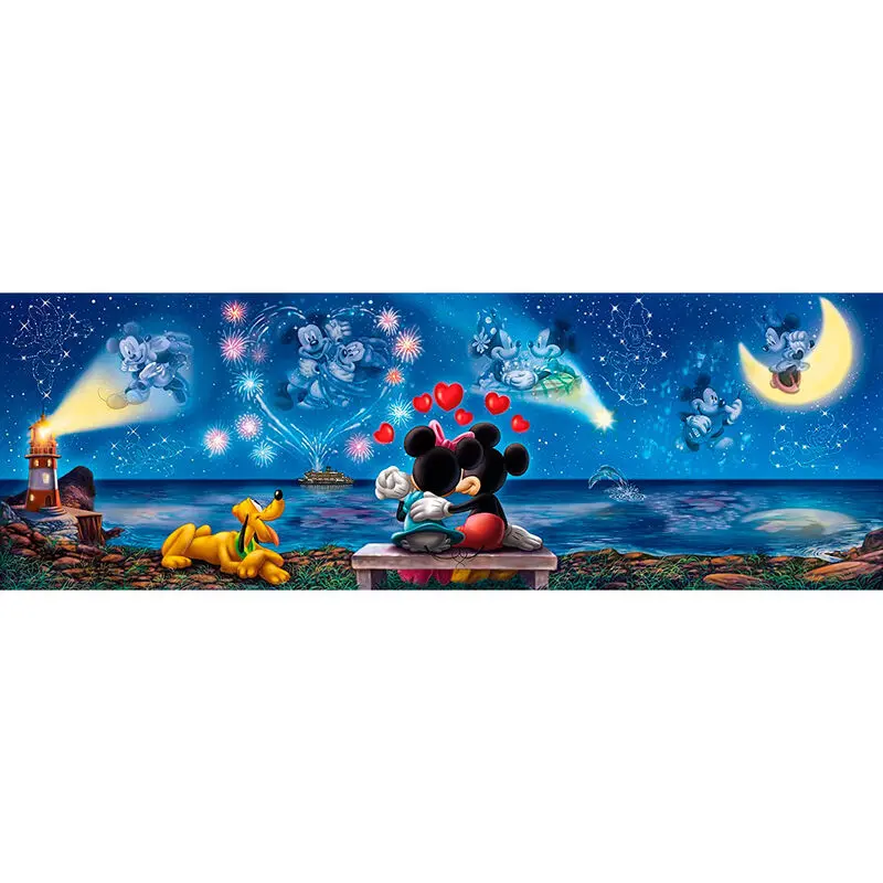 Disney Panorama Puzzle Mickey & Minnie (1000 elementów) zdjęcie produktu