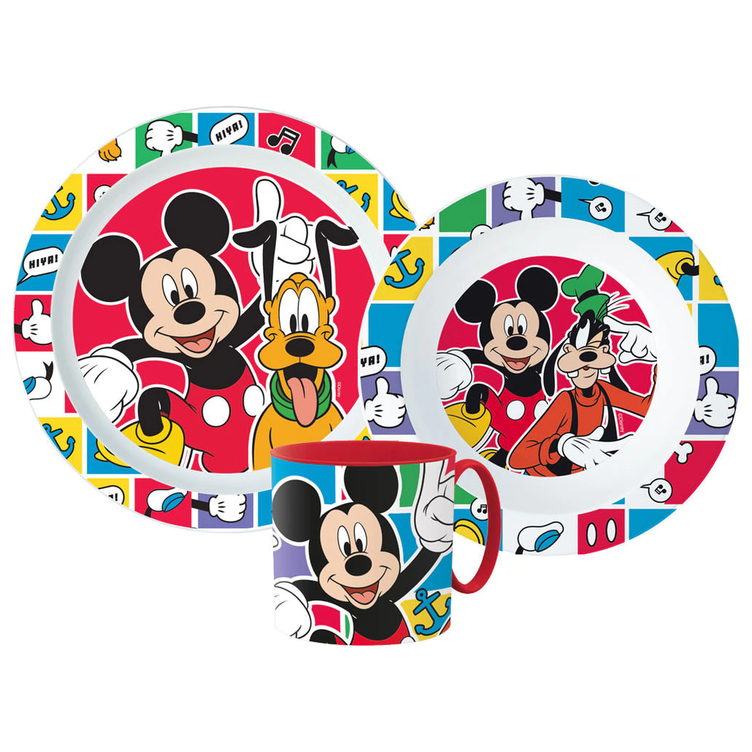 Disney Mickey Better Together zestaw naczyń, zestaw micro plastic z kubkiem zdjęcie produktu