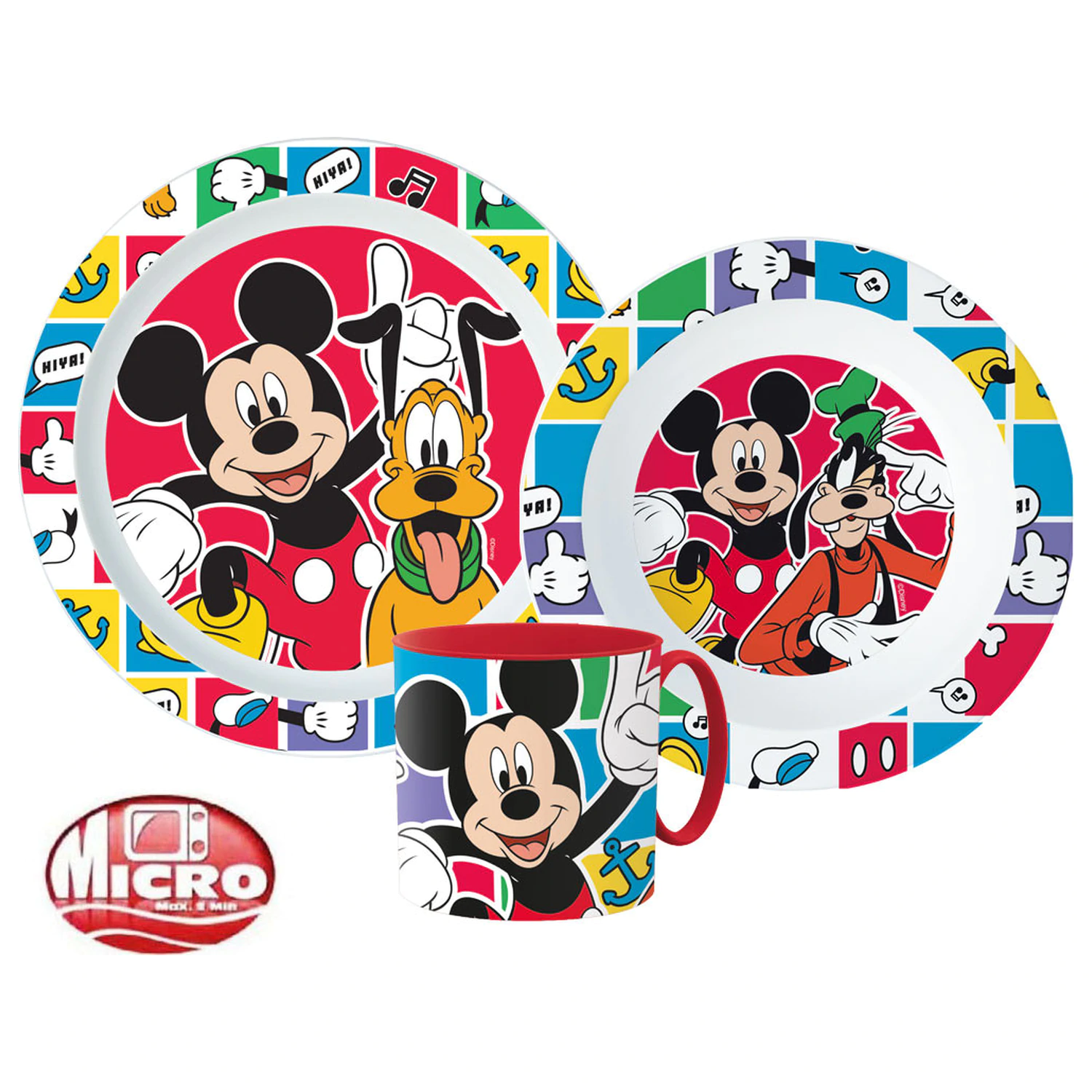 Disney Mickey Better Together zestaw naczyń, zestaw micro plastic z kubkiem zdjęcie produktu