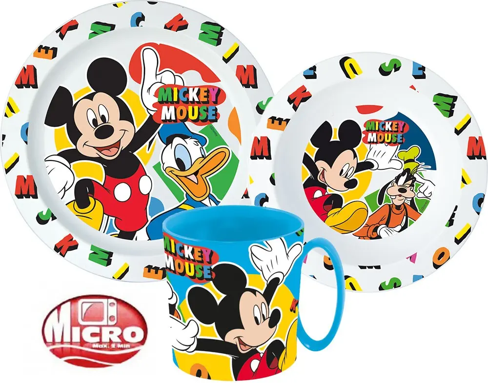 Disney Mickey Zestaw obiadowy, Zestaw z mikro plastiku zdjęcie produktu