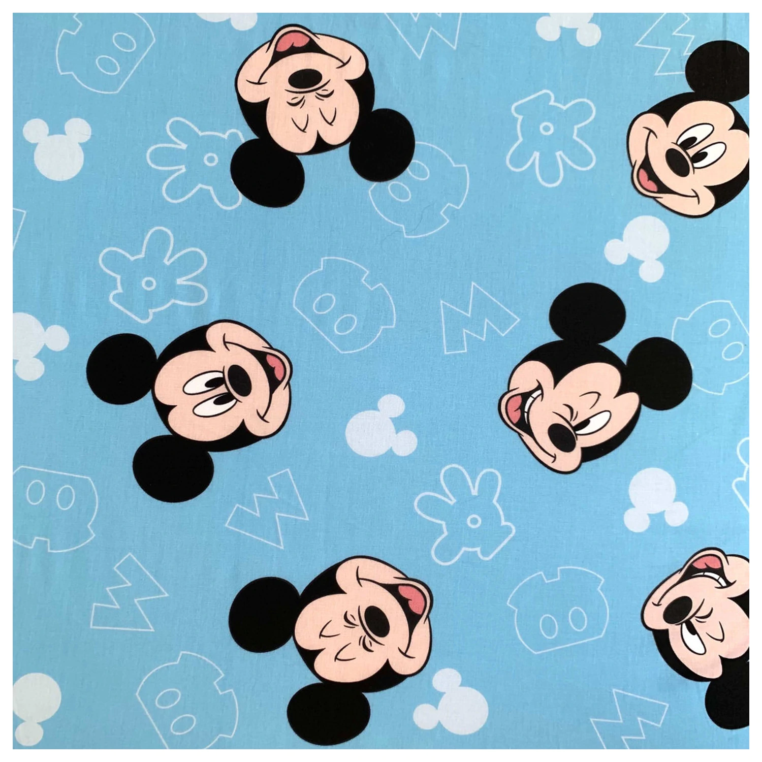 Disney Mickey Funny Head Prześcieradło z Gumką 90x200 cm zdjęcie produktu