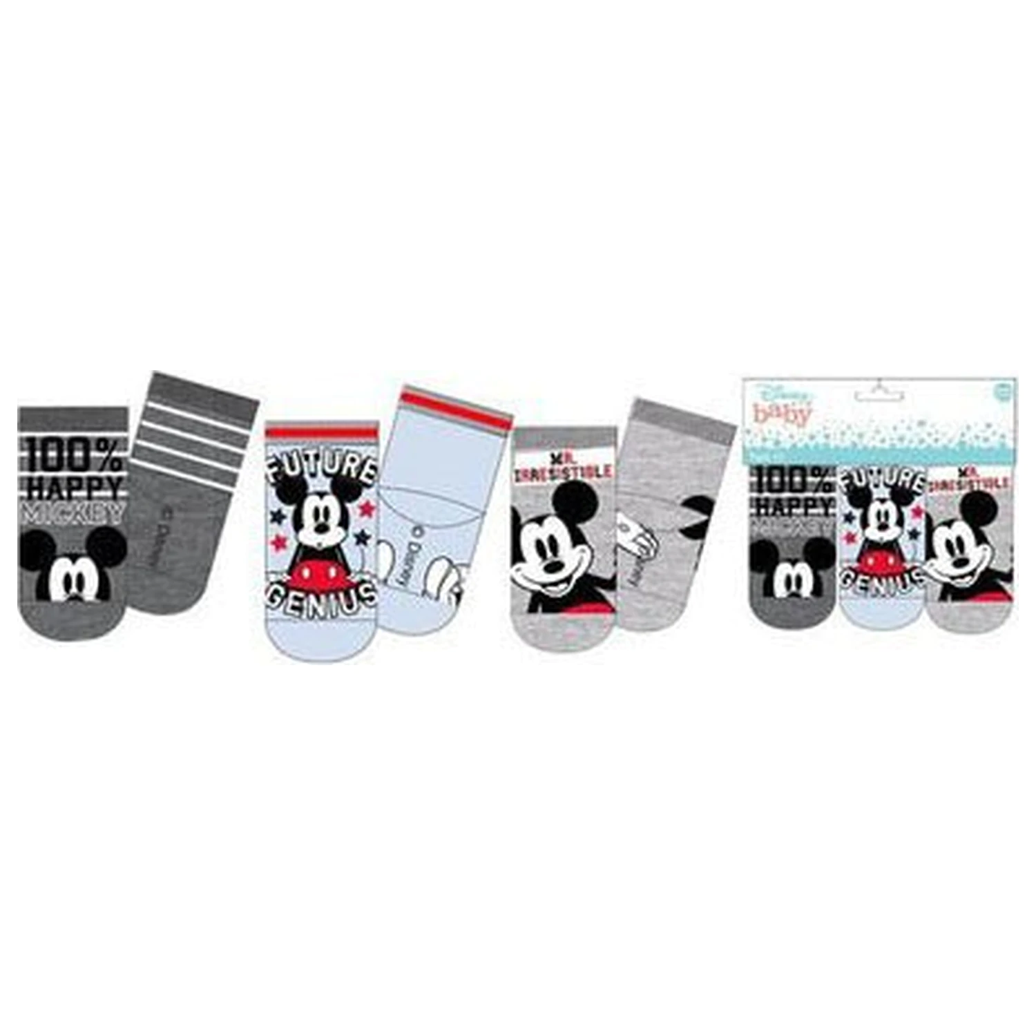 Disney Mickey Genius Blue niemowlęce skarpetki 0/6 miesięcy zdjęcie produktu