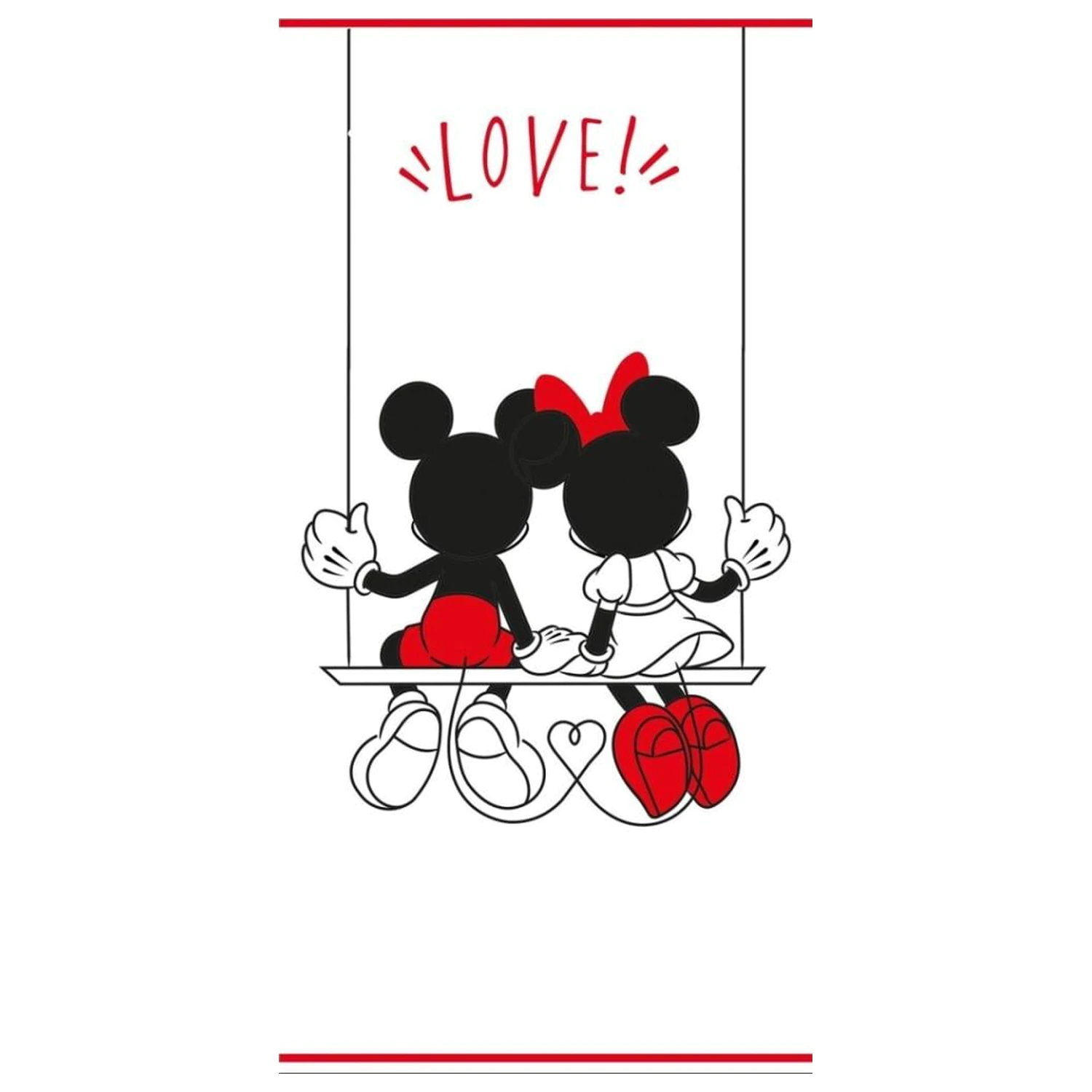 Disney Mickey & Minnie "Love" ręcznik plażowy 70x140cm zdjęcie produktu