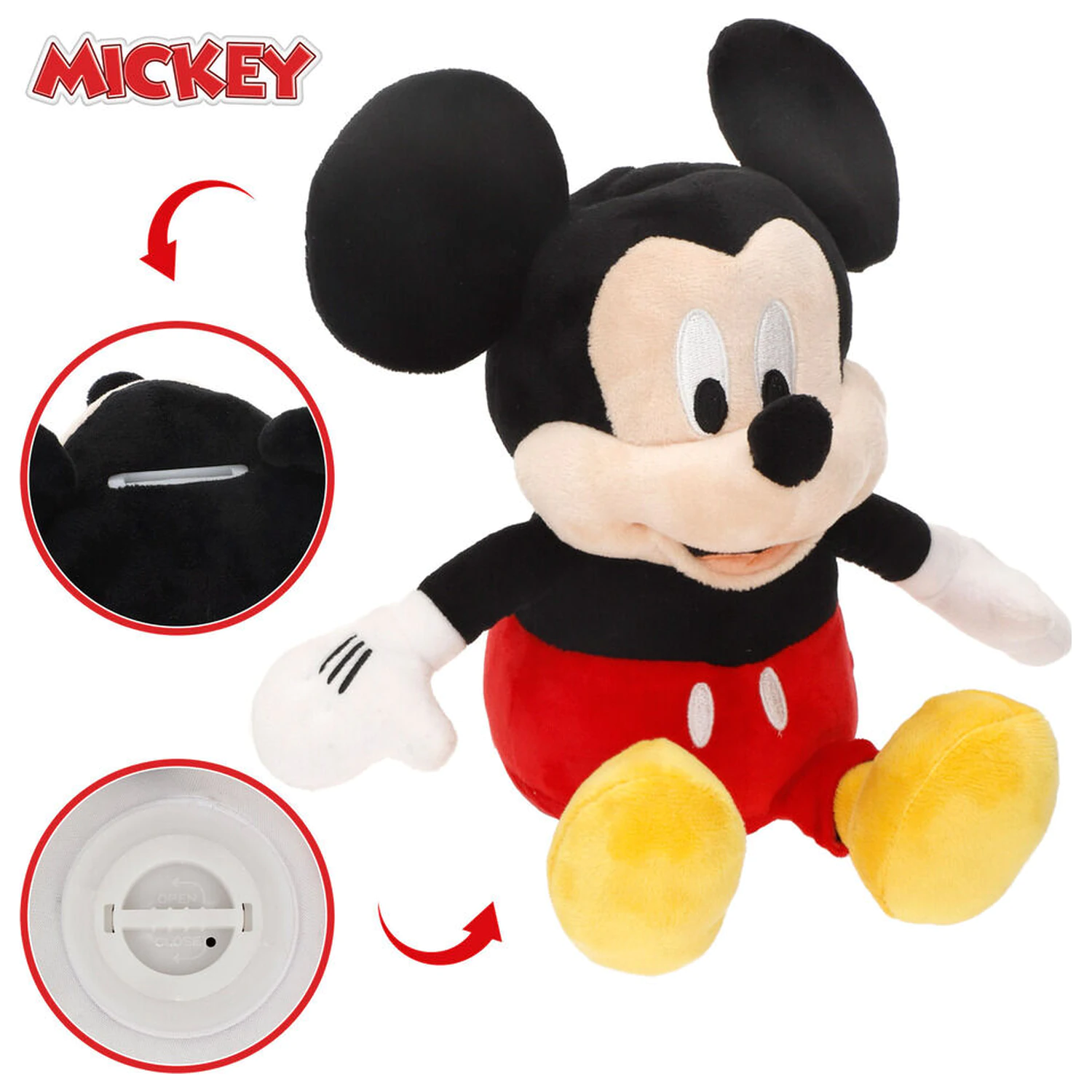 Disney Mickey skarbonka pluszowa zabawka 20cm zdjęcie produktu