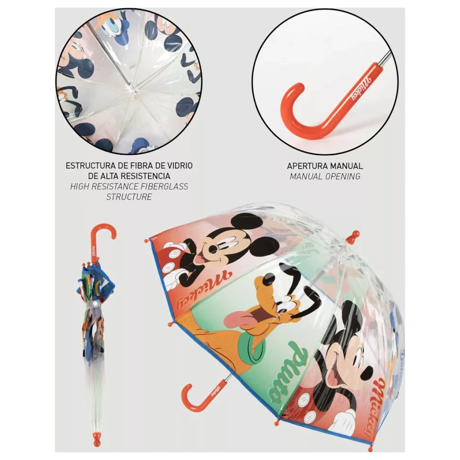 Disney Mickey Pluto transparentny parasol dla dzieci zdjęcie produktu
