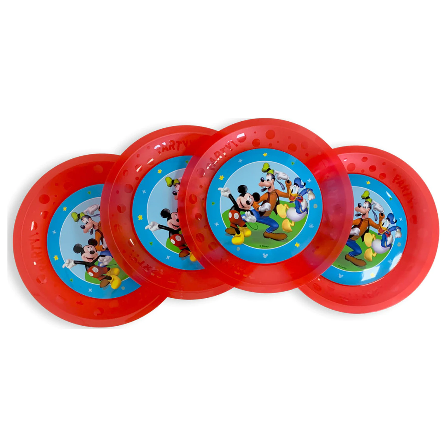 Disney Mickey Rock the House micro premium plastikowy talerz 4-częściowy zestaw 21 cm zdjęcie produktu
