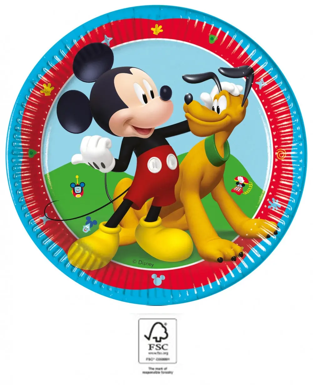 Disney Mickey Rock the House papierowy talerz 8-częściowy 20 cm FSC zdjęcie produktu