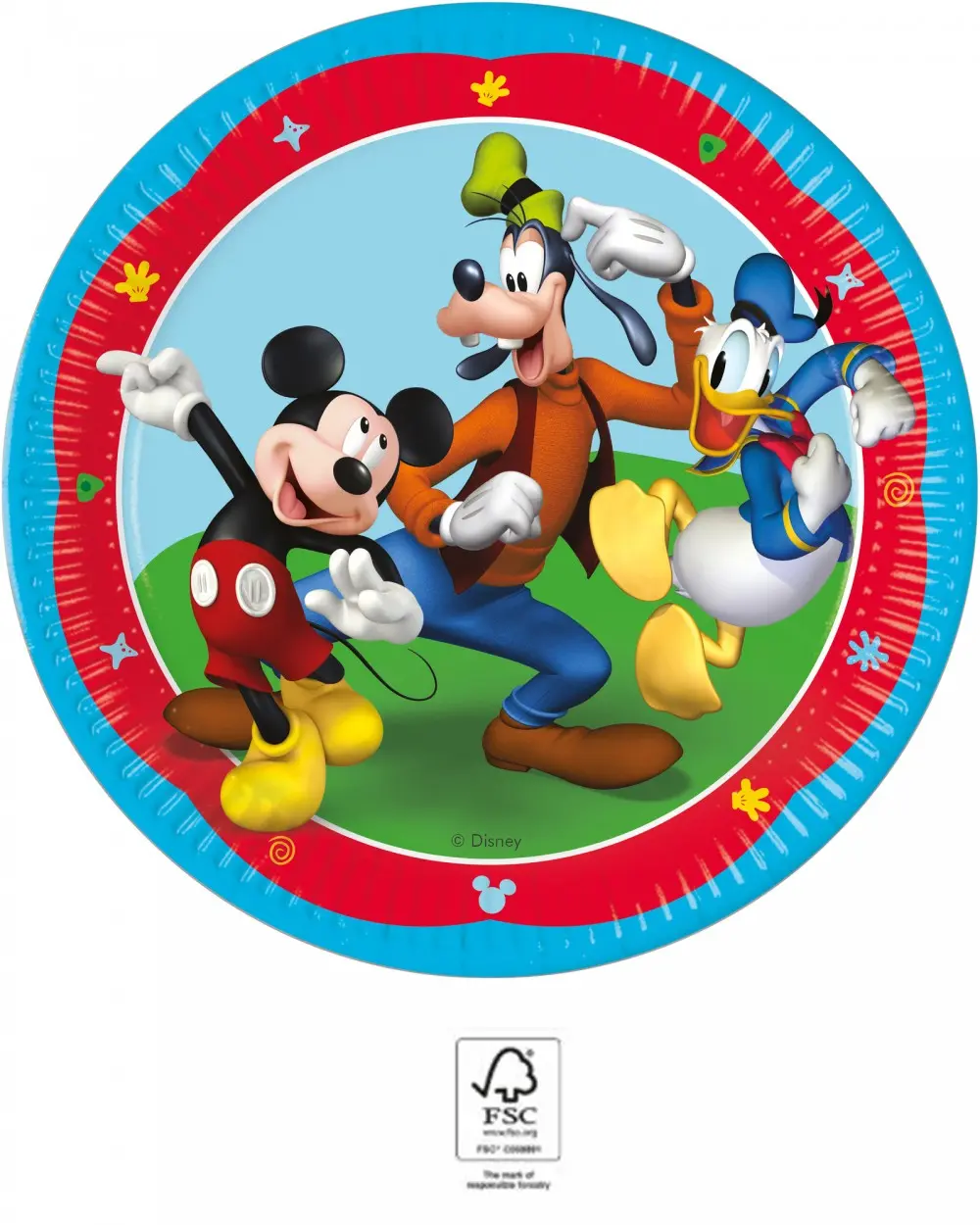Disney Mickey Rock the House Papierowe Talerze 8 sztuk 23 cm FSC zdjęcie produktu