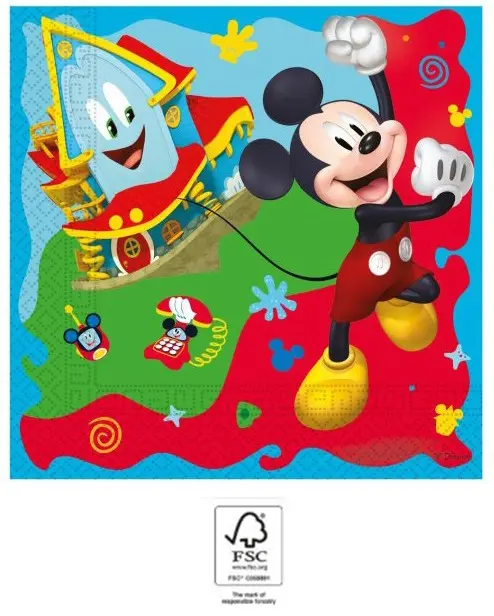Serwetki Disney Mickey Rock the House 20 sztuk 33x33 cm FSC zdjęcie produktu