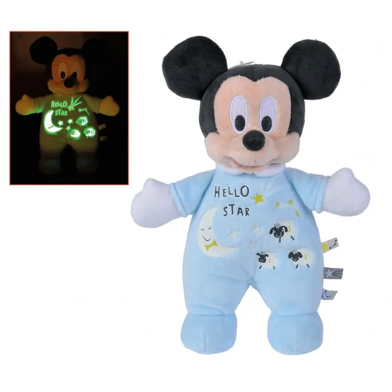 Disney Mickey Miękka pluszowa zabawka świecąca w ciemności 25cm zdjęcie produktu