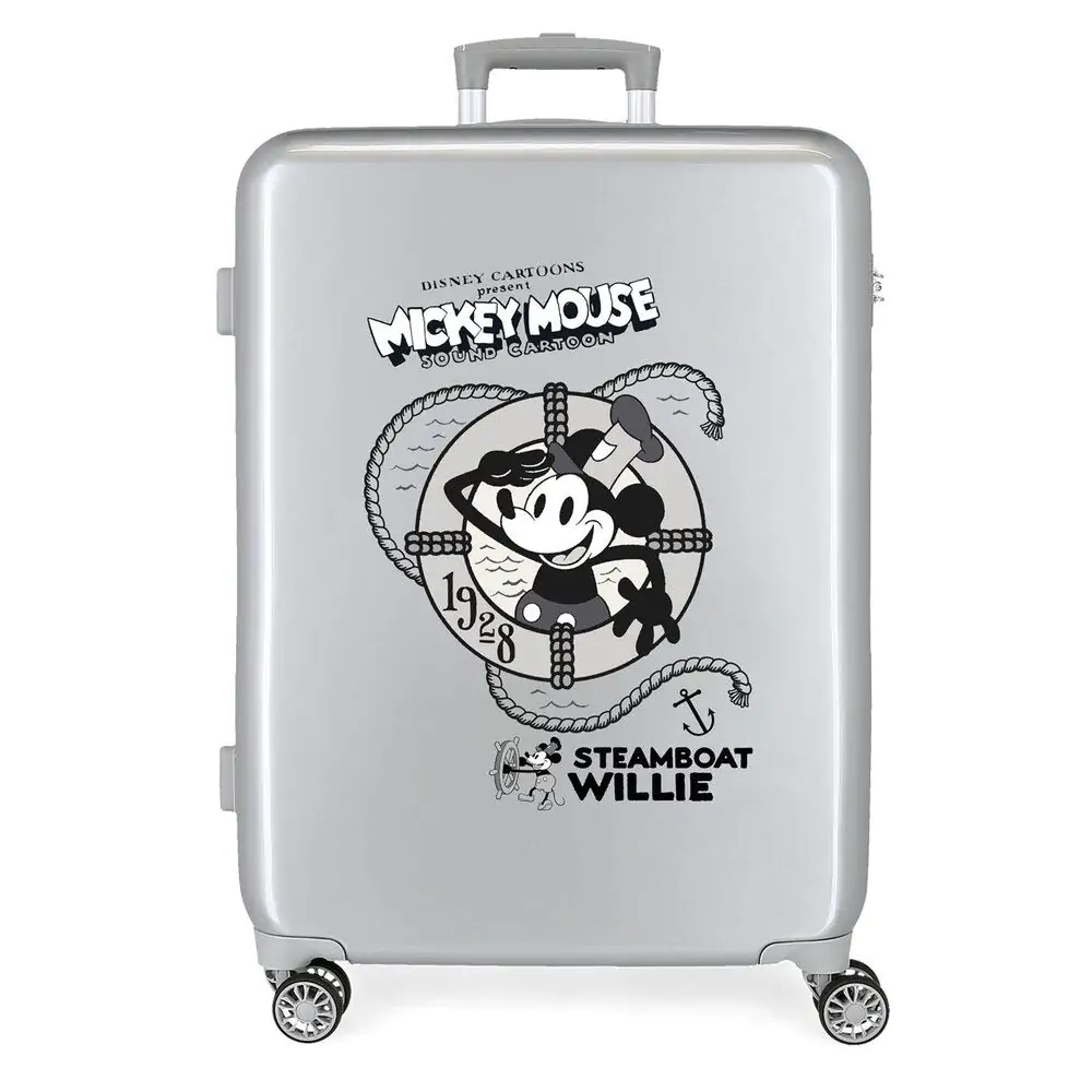 Walizka na kółkach Disney Mickey Steamboad Joyful ABS trolley suitcase 70 cm zdjęcie produktu