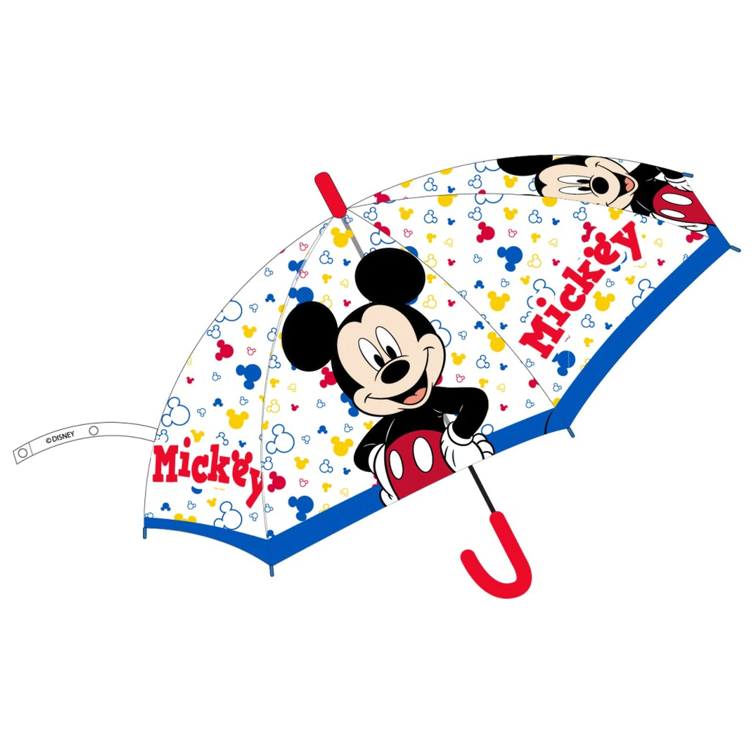 Disney Mickey Toontown Dziecięcy półautomatyczny przezroczysty parasol Ø74 cm zdjęcie produktu