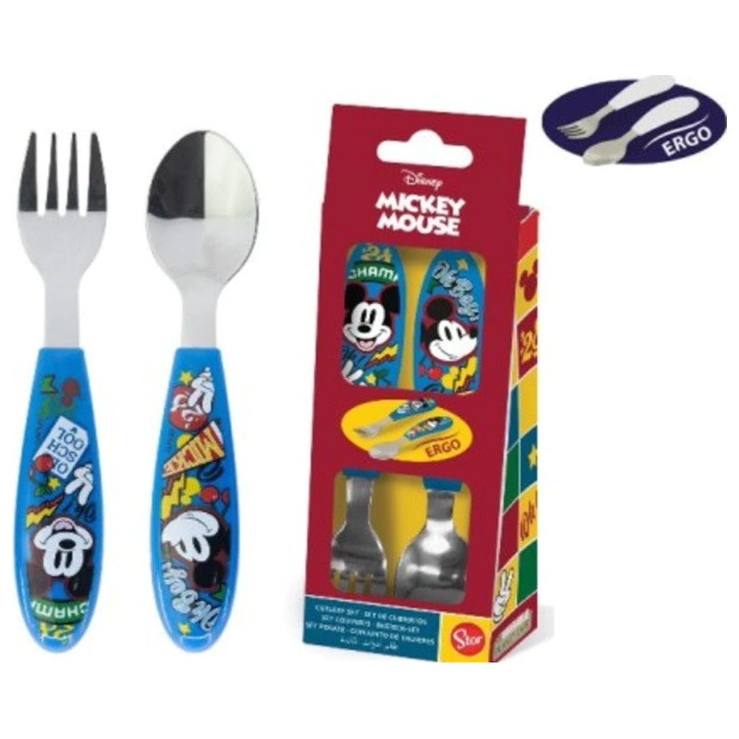 Disney Mickey True Champions Metal Ergo Zestaw sztućców - 2 sztuki zdjęcie produktu