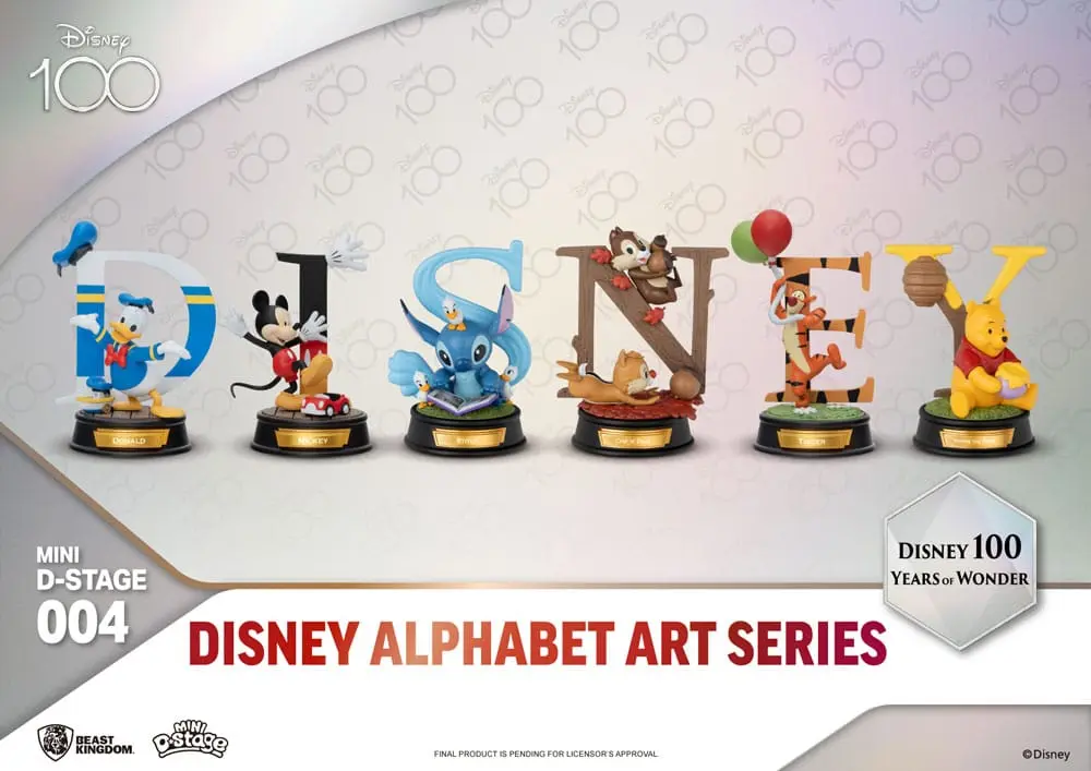 Disney Mini Diorama Stage Statuetki 6-pak 100 Years of Wonder-Disney Alphabet Art 10 cm zdjęcie produktu