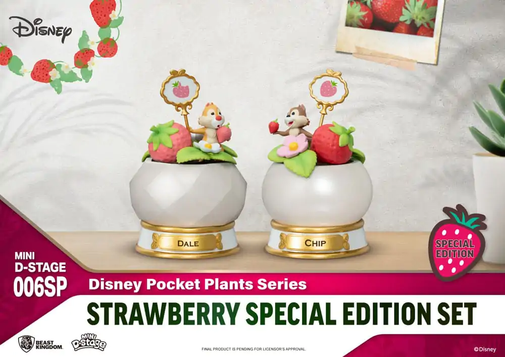 Disney Mini Diorama Stage Statues Pocket Plants Series Strawberry Special Edition Zestaw 12 cm zdjęcie produktu