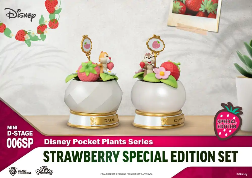 Disney Mini Diorama Stage Statues Pocket Plants Series Strawberry Special Edition Zestaw 12 cm zdjęcie produktu