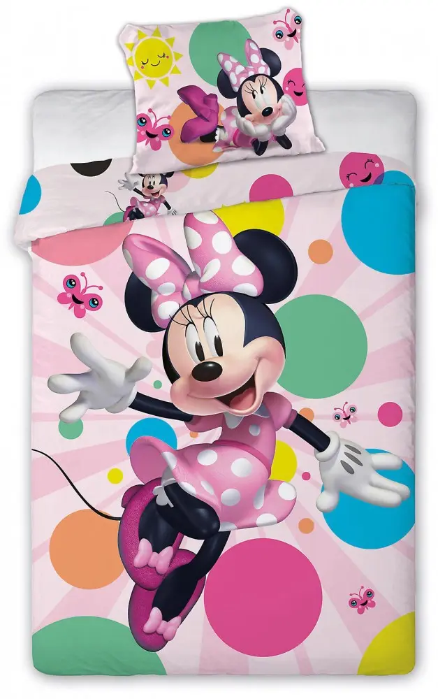 Disney Minnie Zestaw poszewek na kołdrę 140x200cm, 70x90 cm zdjęcie produktu
