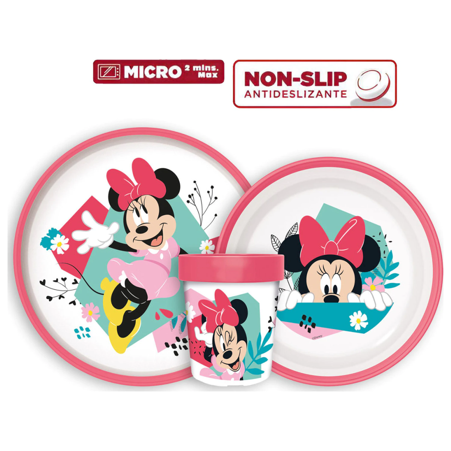 Disney Minnie Being More antypoślizgowy zestaw naczyń, zestaw micro plastic zdjęcie produktu