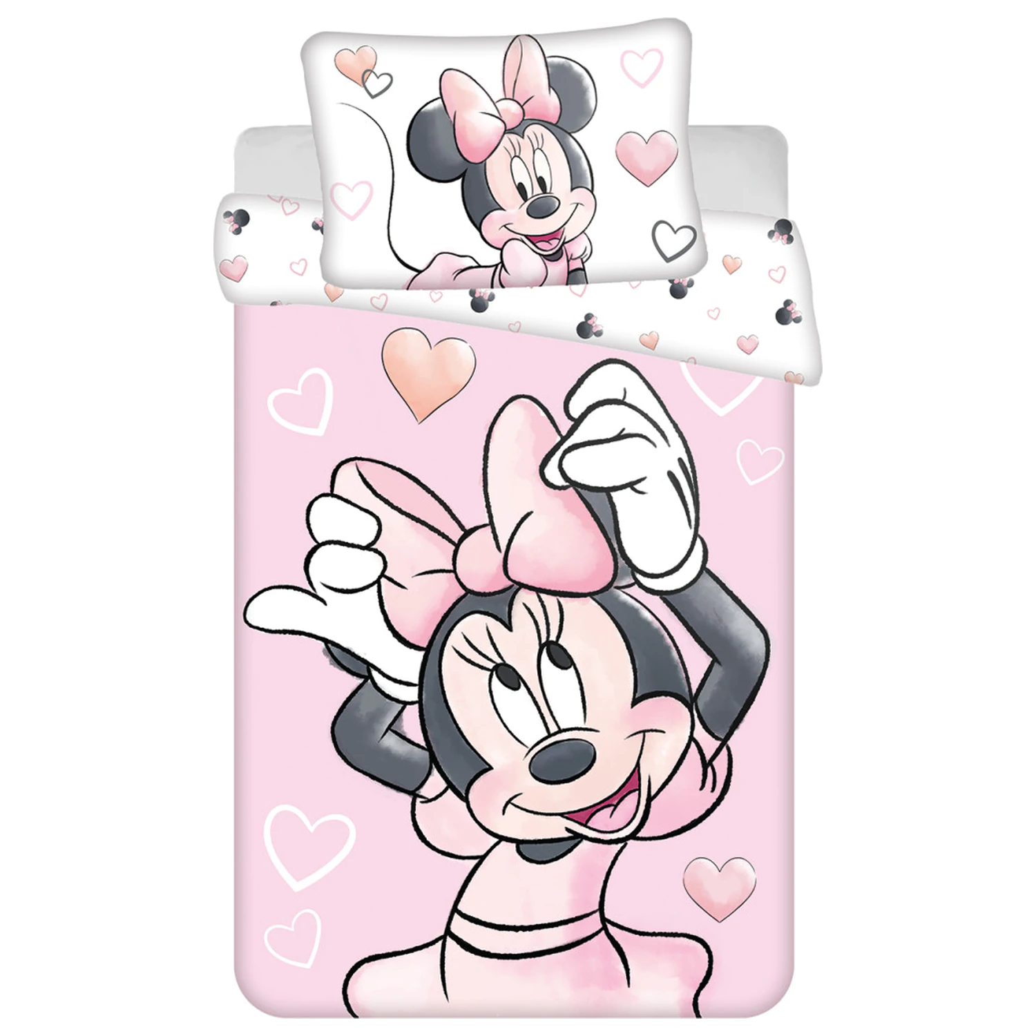 Disney Minnie Blush Pink Poszewka na kołdrę dla dzieci i małych dzieci zdjęcie produktu