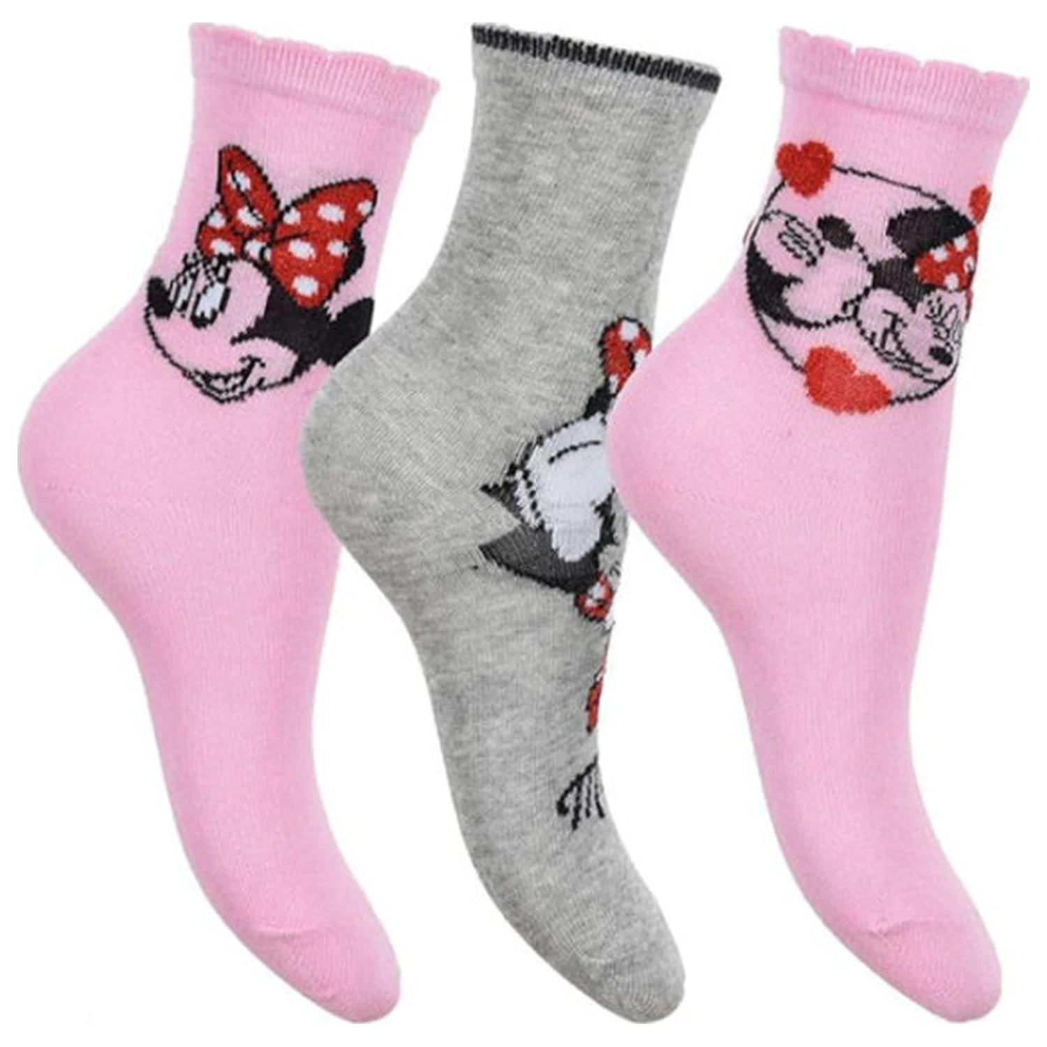 Disney Minnie Mouse Bow Pink dziecięce skarpetki 31/34 zdjęcie produktu