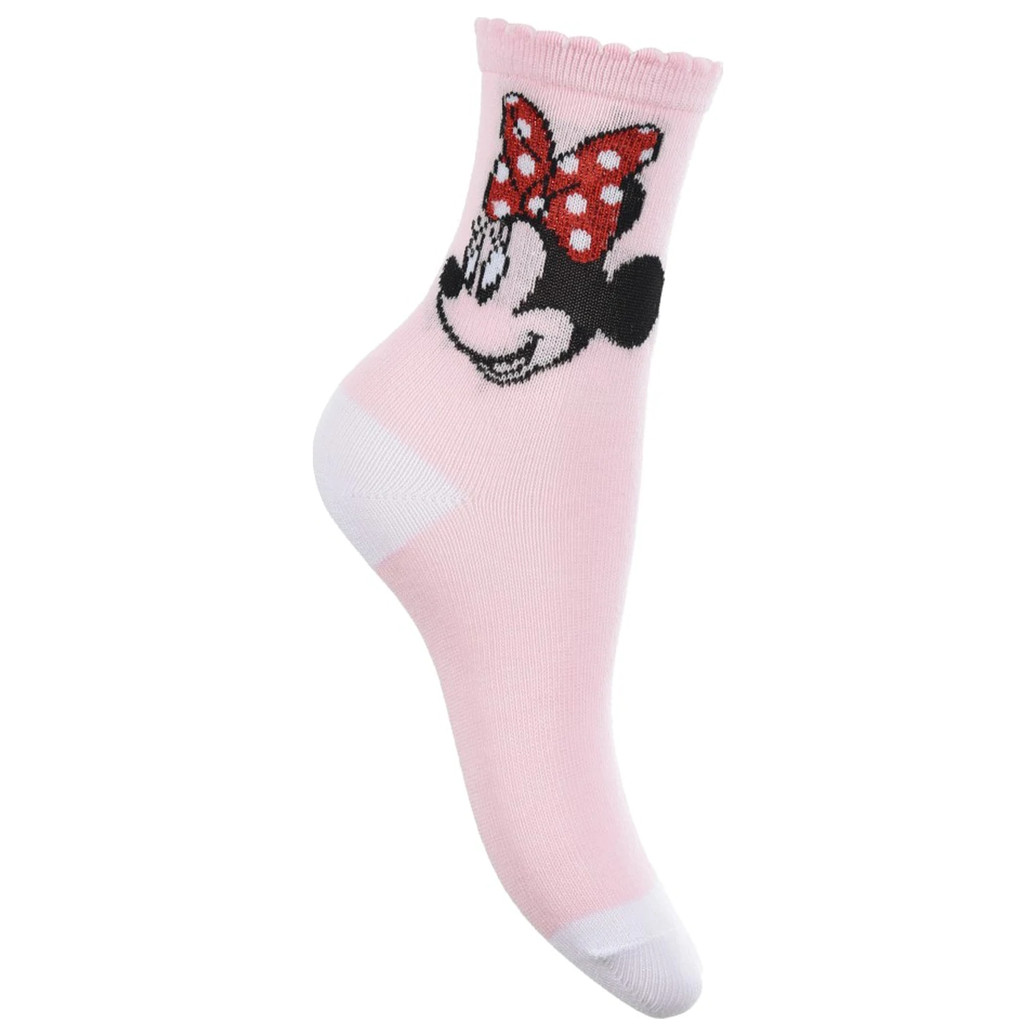 Disney Minnie Mouse Bow Pink dziecięce skarpetki 31/34 zdjęcie produktu