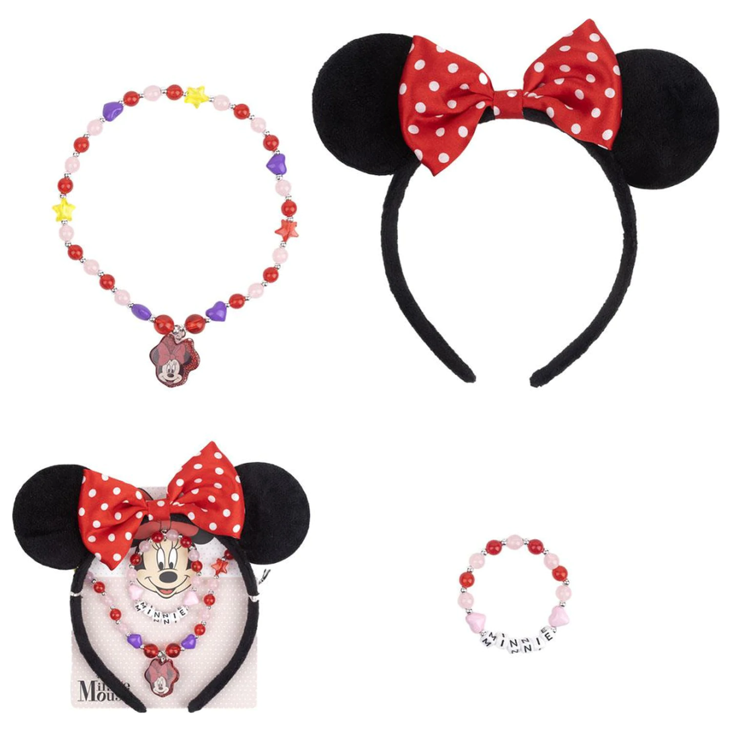 Disney Minnie Charms biżuteria i zestaw z opaską na głowę zdjęcie produktu