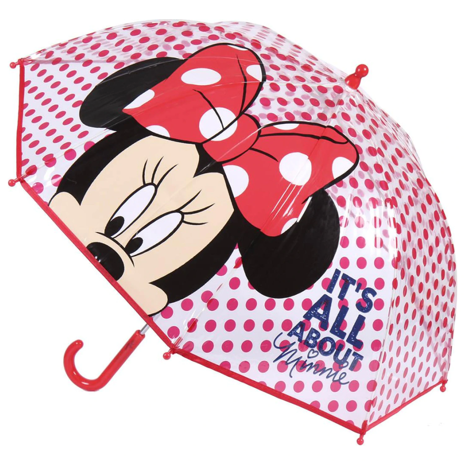 Disney Minnie Dots dziecięca transparentna parasolka Ø71 cm zdjęcie produktu