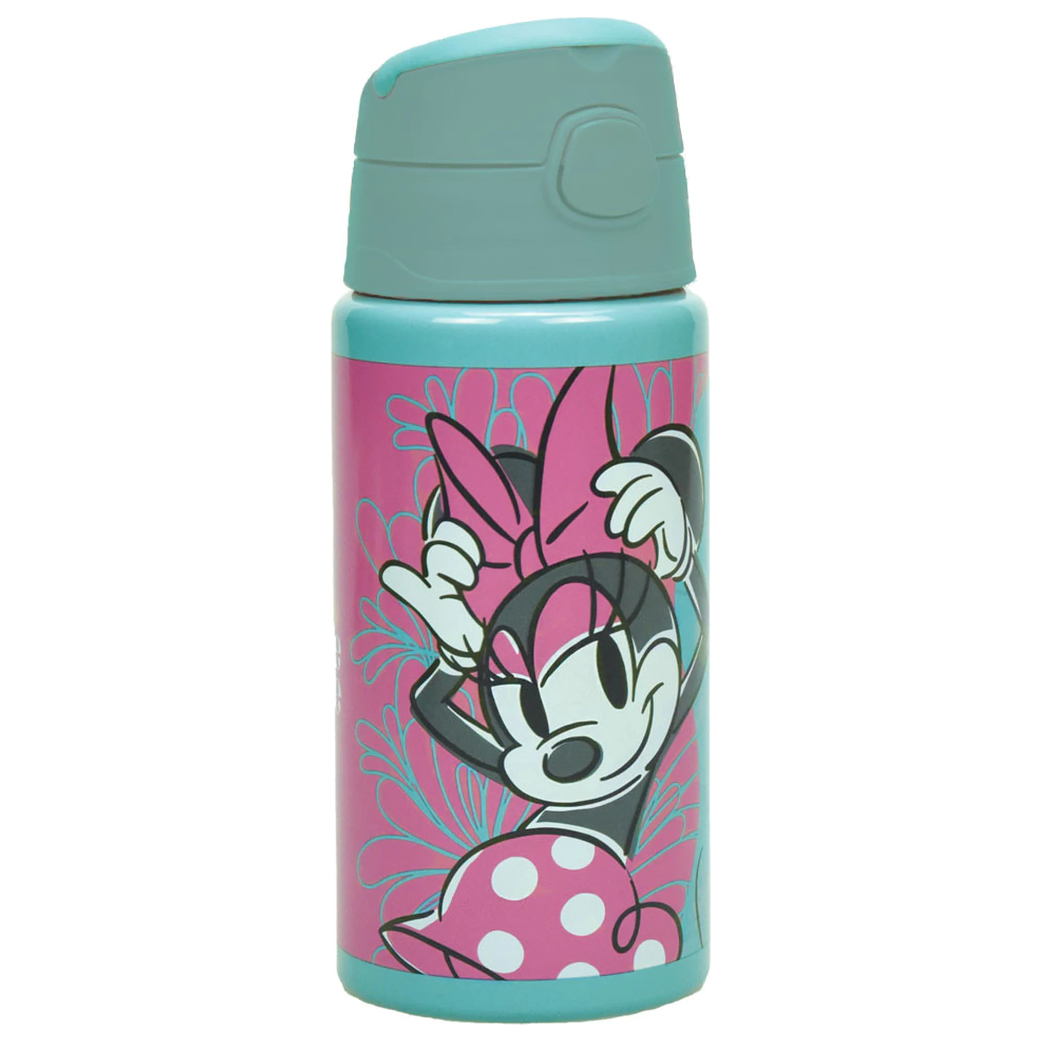 Disney Minnie butelka na wodę ze słomką i wieszakiem, aluminiowa, 500 ml zdjęcie produktu