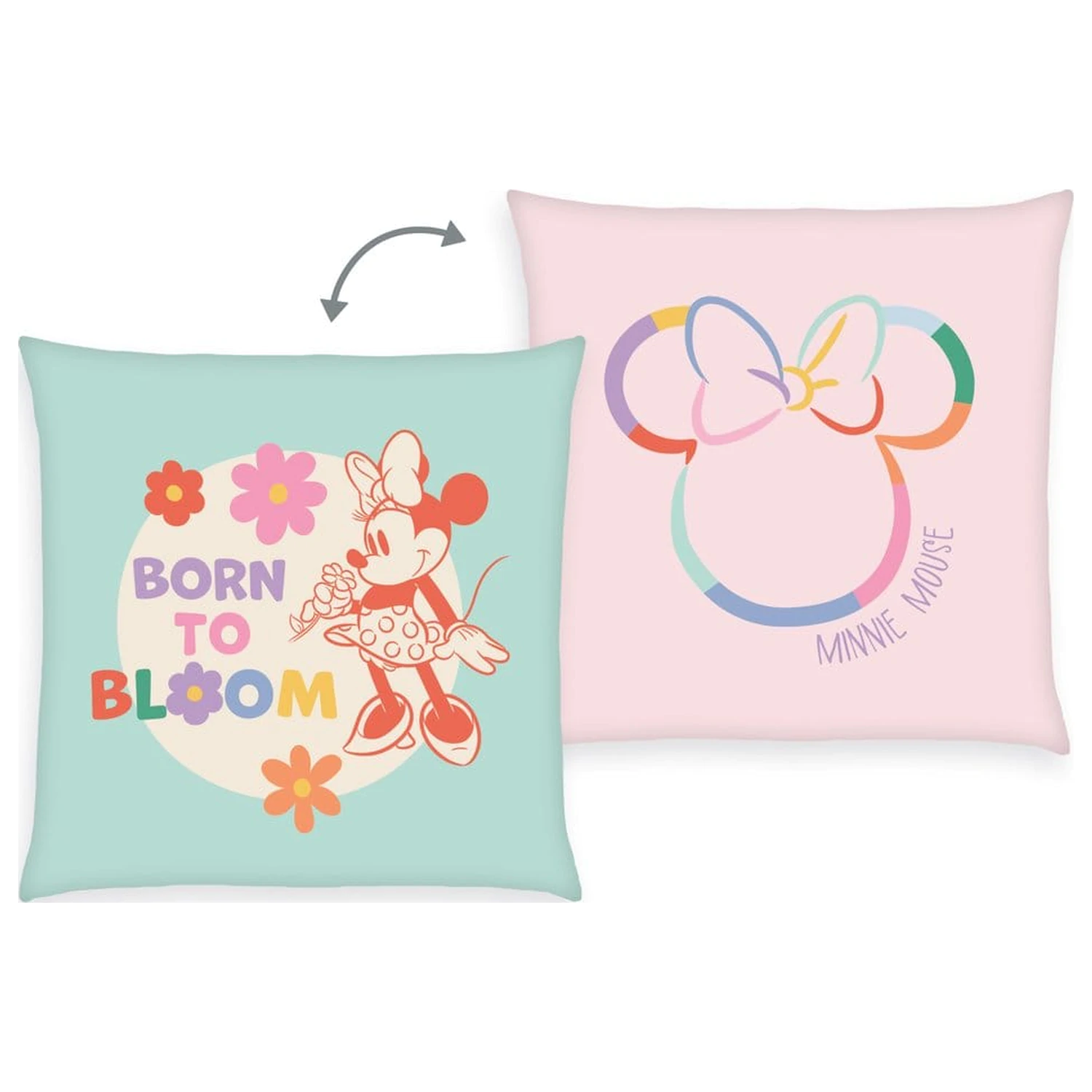 Disney Soft Velboa Poduszka Minnie Mouse Born to Bloom 40 x 40 cm zdjęcie produktu