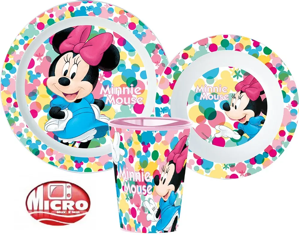 Disney Minnie zestaw naczyń obiadowych, Micro plastikowy zestaw zdjęcie produktu