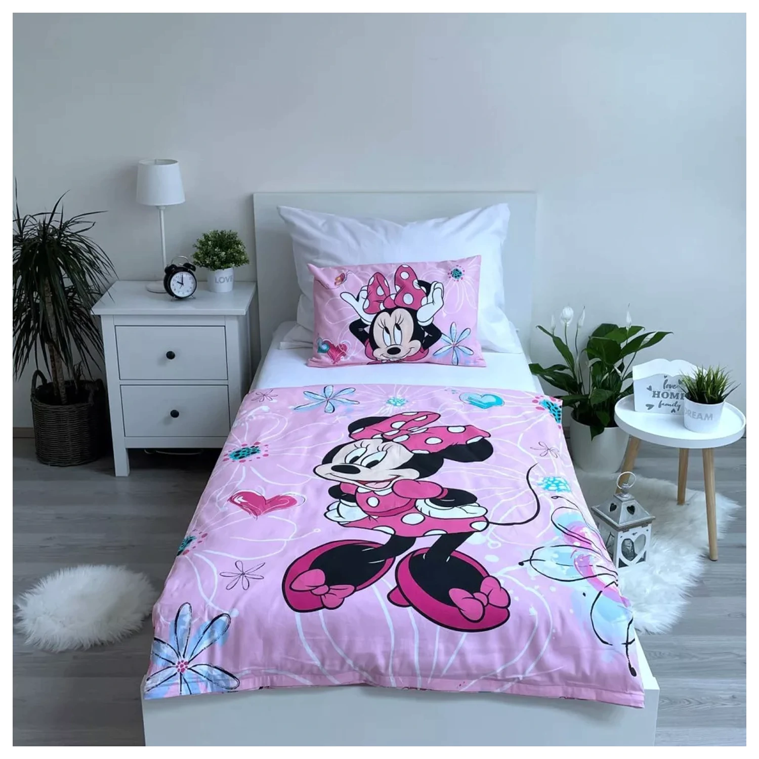 Disney Minnie Flowers poszwa na kołdrę dla dzieci, przedszkolaków zdjęcie produktu