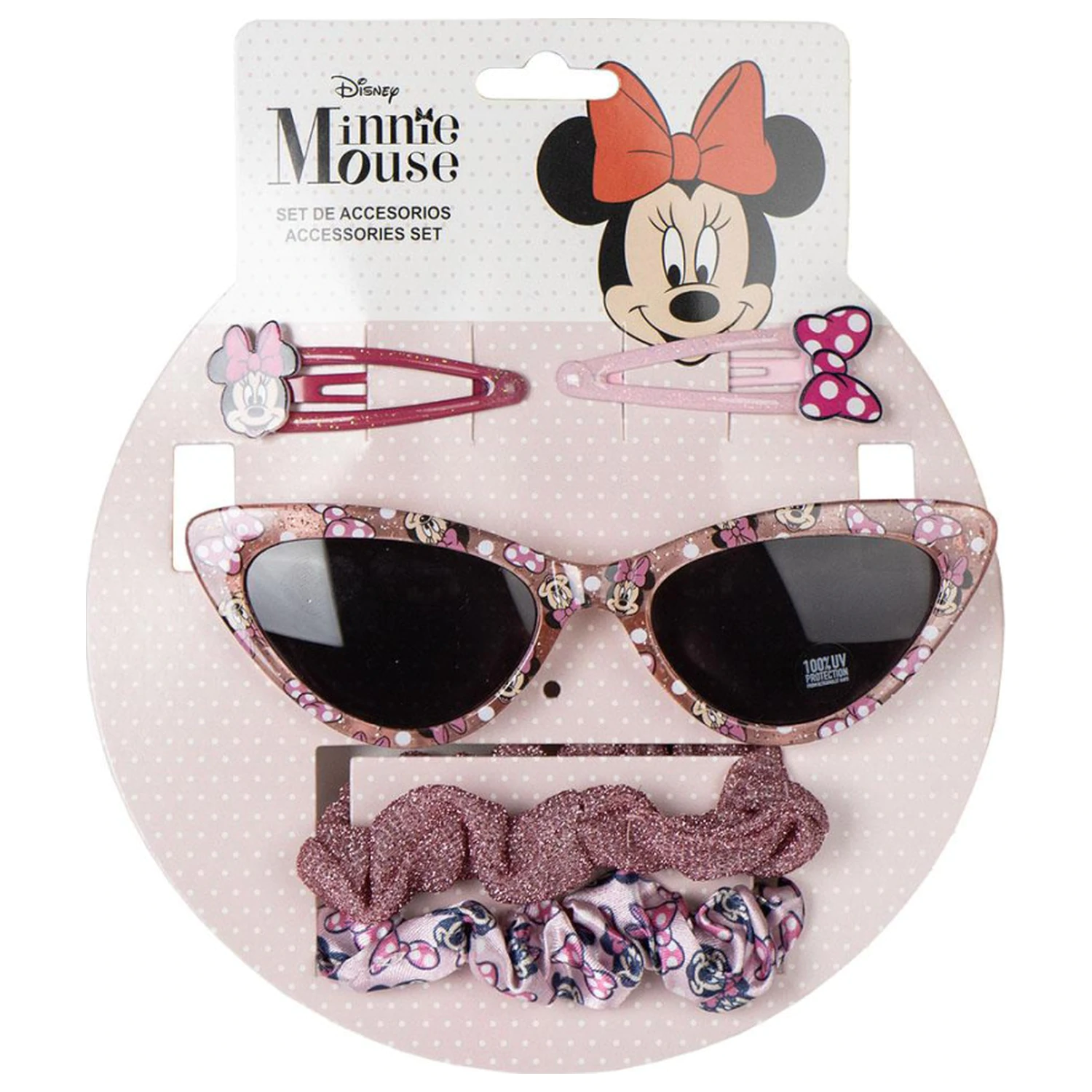 Disney Minnie Brokatowe Okulary Przeciwsłoneczne i Zestaw Akcesoriów do Włosów zdjęcie produktu