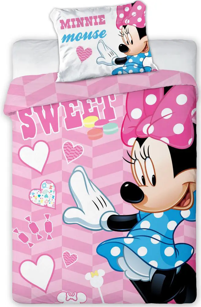 Disney Minnie Dziecięca Poszewka na kołdrę 100x135cm, Poszewka na poduszkę 40x60cm zdjęcie produktu