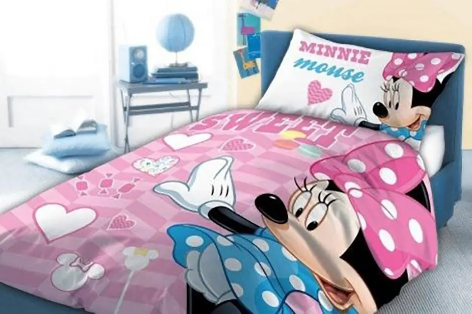 Disney Minnie Dziecięca Poszewka na kołdrę 100x135cm, Poszewka na poduszkę 40x60cm zdjęcie produktu