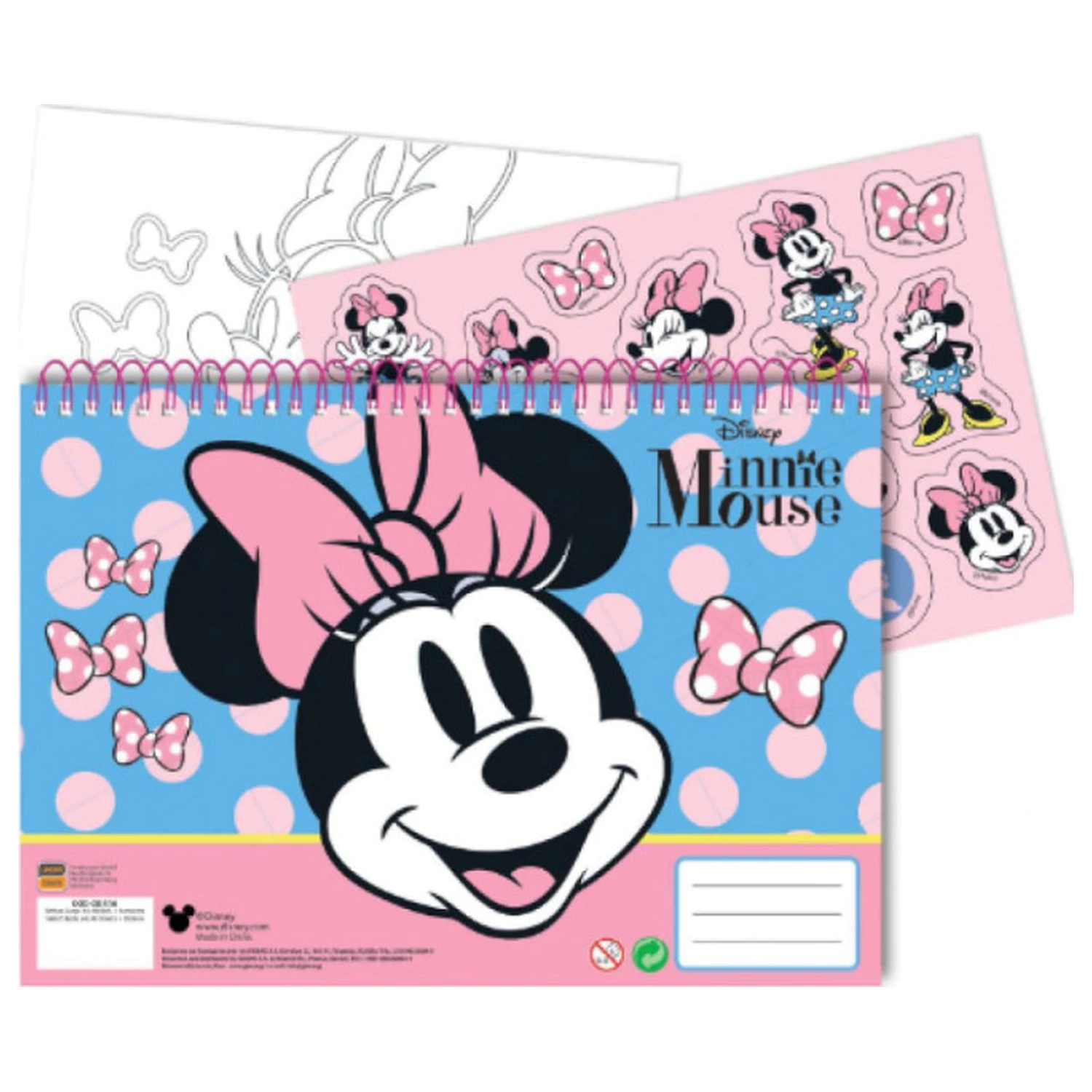 Disney Minnie Joy A/4 Spiralny Szkicownik 40 arkuszy ze Stickerami zdjęcie produktu