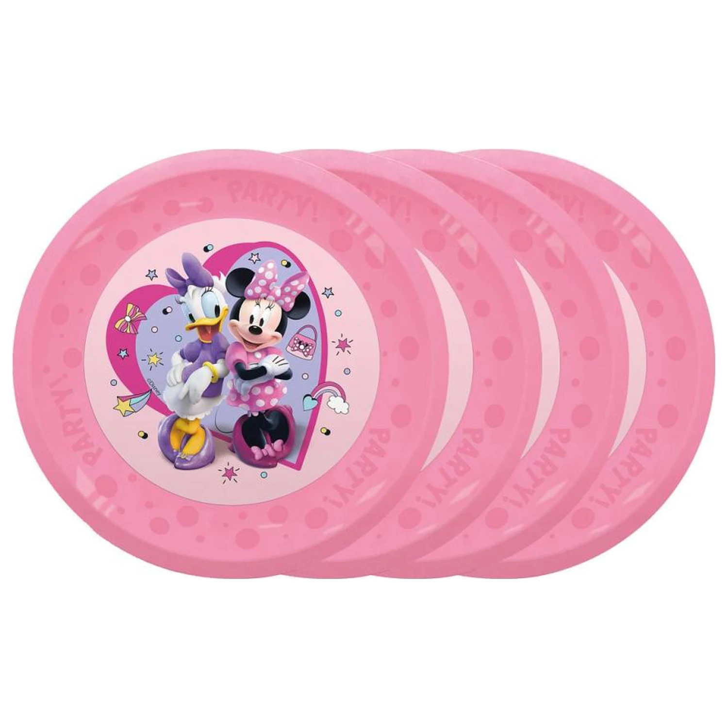 Disney Minnie Junior mikro premium plastikowy talerz obiadowy 4-częściowy zestaw 21 cm zdjęcie produktu