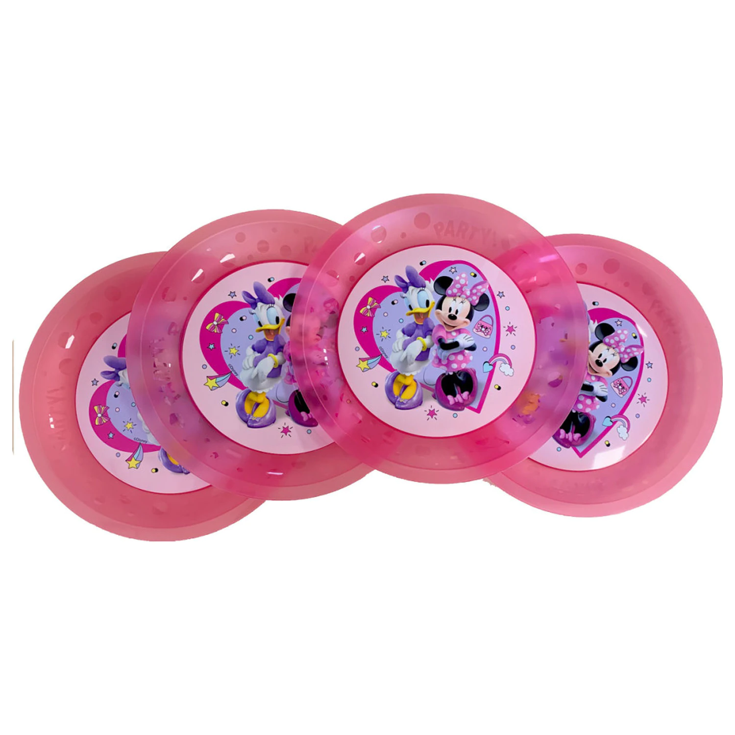 Disney Minnie Junior mikro premium plastikowy talerz obiadowy 4-częściowy zestaw 21 cm zdjęcie produktu