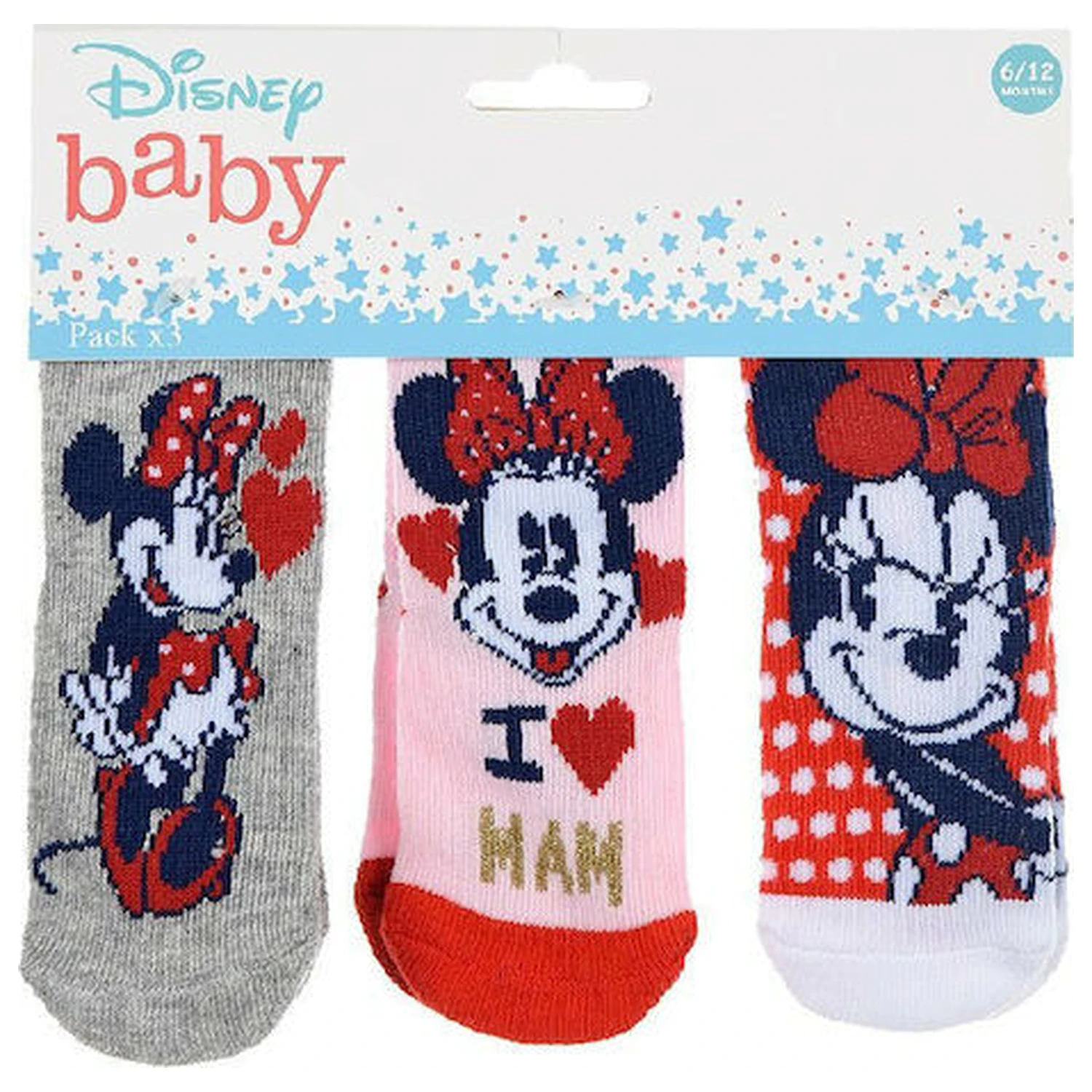Disney Minnie Love Mom skarpetki niemowlęce 0-6 miesięcy zdjęcie produktu