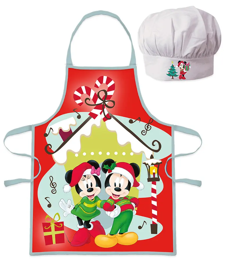 Disney Minnie Mouse, Mickey Mouse Boże Narodzenie fartuch dla dzieci zestaw 2-częściowy zdjęcie produktu