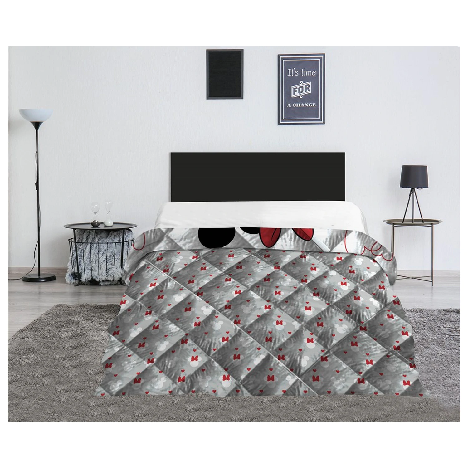 Disney Minnie Mickey Love Pikowana Narzuta na łóżko, Poszwa na kołdrę 240x220cm zdjęcie produktu