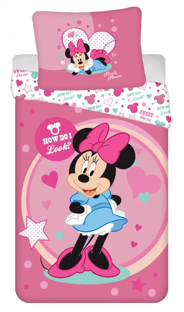 Disney Minnie Poszewka na kołdrę z mikrofibry 140x200cm, 70x90cm zdjęcie produktu