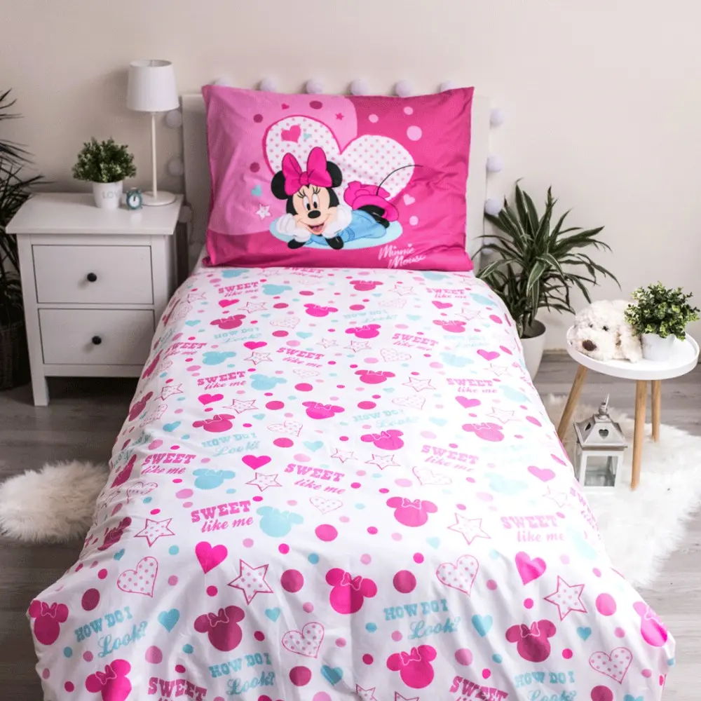 Disney Minnie Poszewka na kołdrę z mikrofibry 140x200cm, 70x90cm zdjęcie produktu
