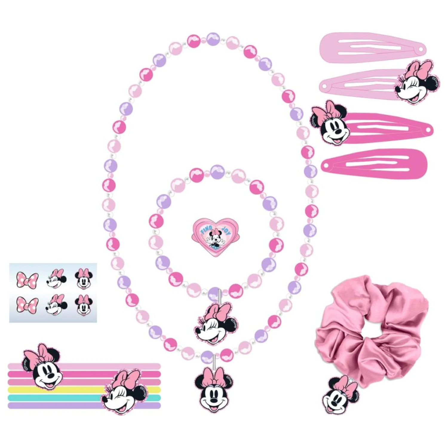 Disney Minnie Różowy Zestaw akcesoriów do włosów i biżuterii 15 sztuk zdjęcie produktu