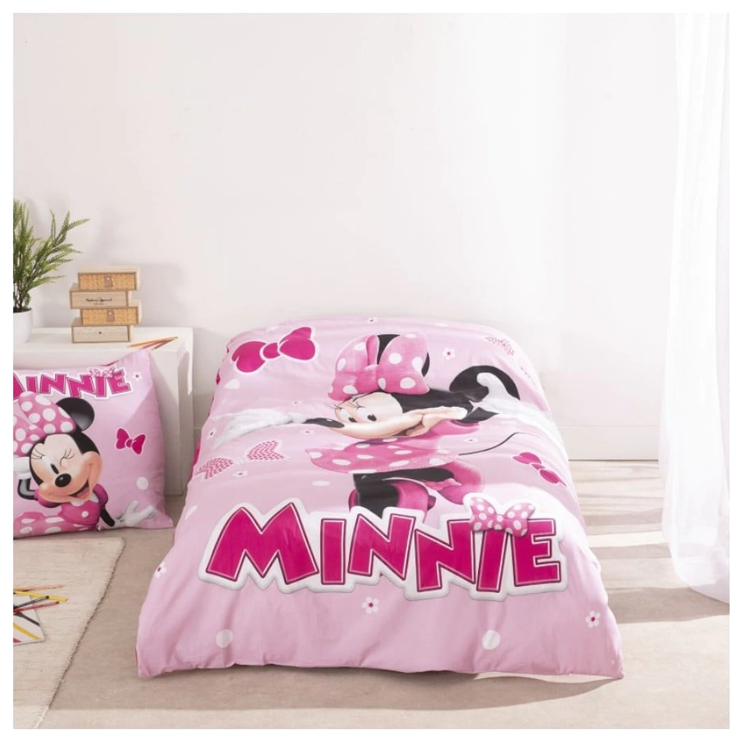 Disney Minnie Pink Polka Bow poszewka na kołdrę zdjęcie produktu