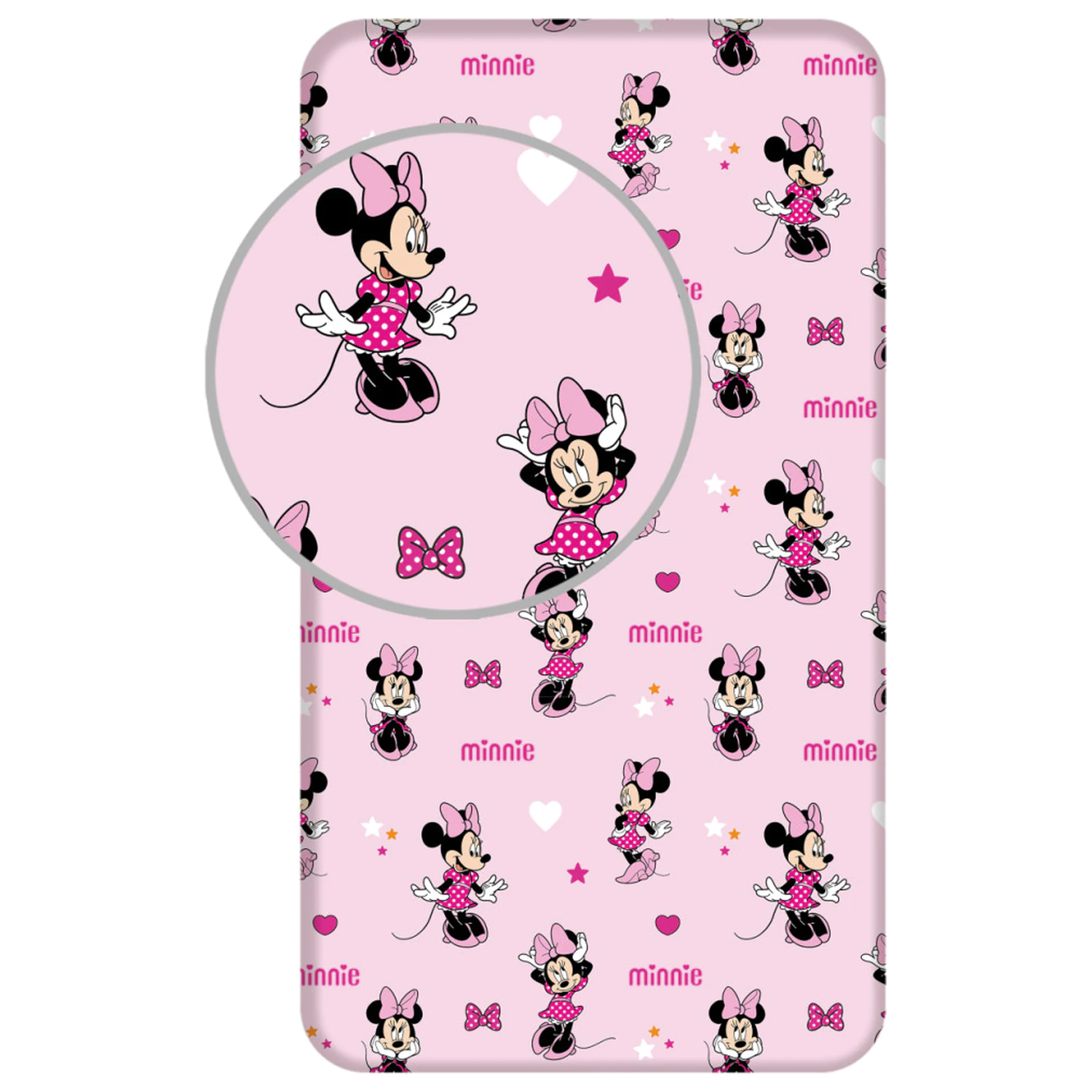 Disney Minnie Pretty in Pink Prześcieradło z Gumką 90x200 cm zdjęcie produktu