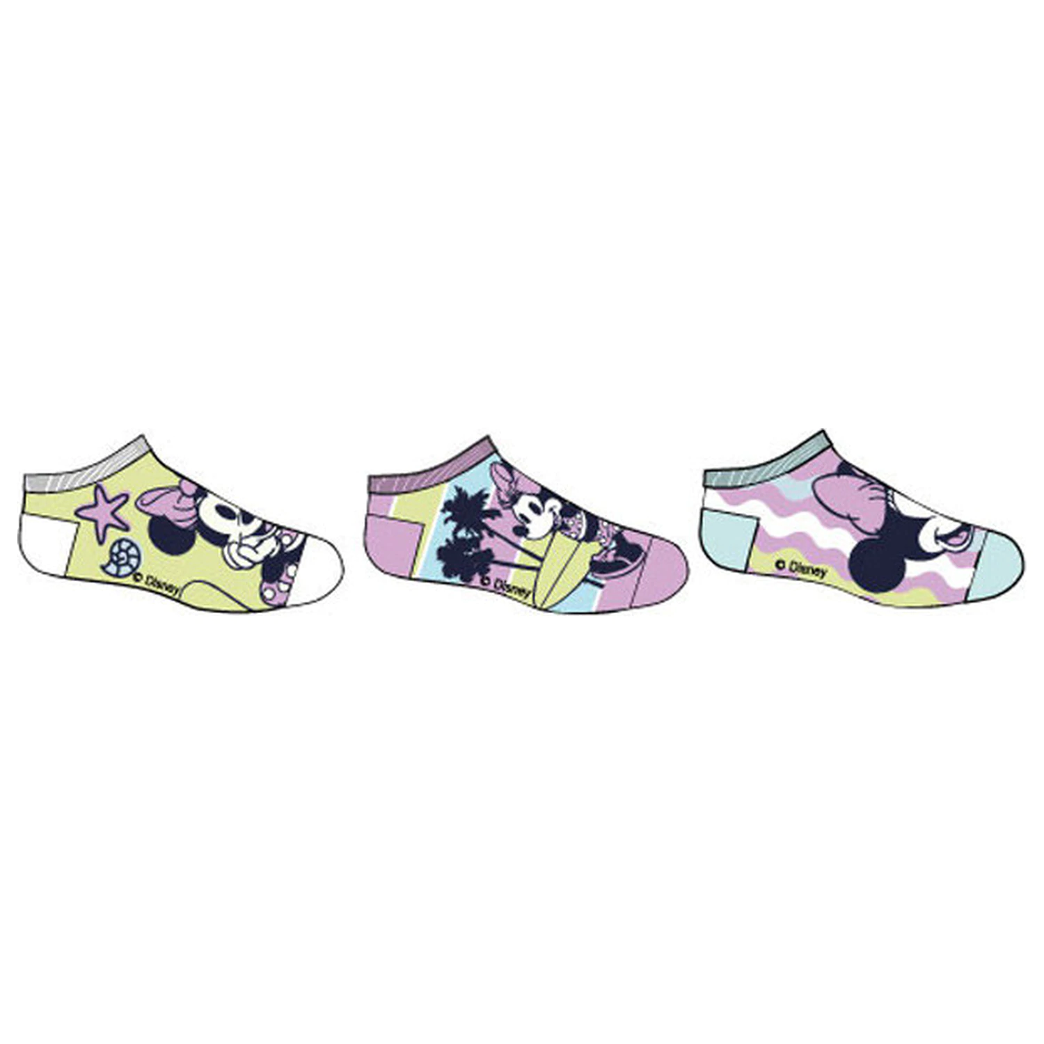 Disney Minnie Seaside Wave dziecięce "secret socks" 23/26 zdjęcie produktu